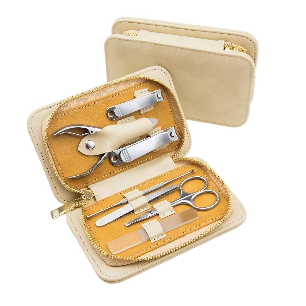 Stainless Steel Manicure Set – Nail Clipper & Scissors Kit with Makeup Tools